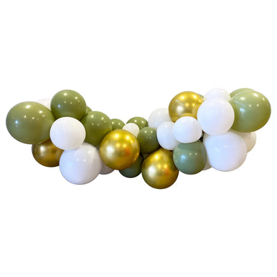 Balloon Garland pack - Sage Green, Gold and White image 0