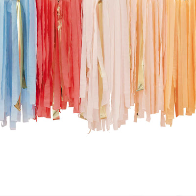 Multi Coloured Pastel Ceiling Streamer Decoration image 0