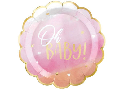 Oh Baby Plates - Pink image 0