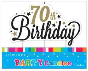 Happy 70th Birthday Candle