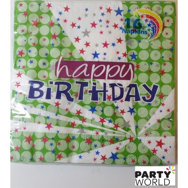 Happy Birthday Star Luncheon Napkins (16)