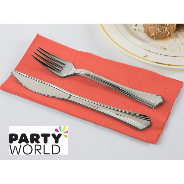 Coral DINNER Napkins (50pk)