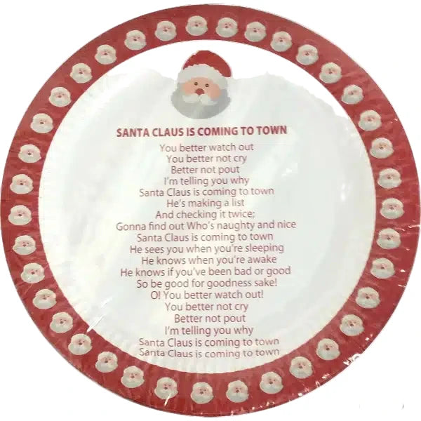 Santa Carol Paper Dinner Plates (10pk)
