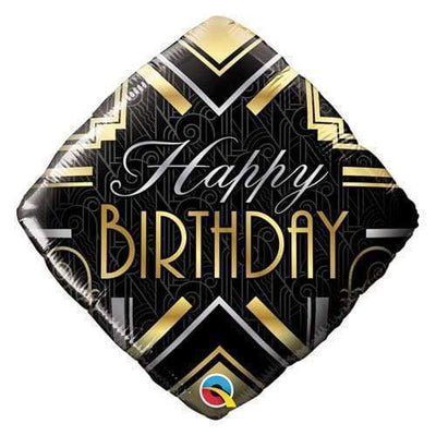 Foil Balloon - Art Deco Happy Birthday image 1