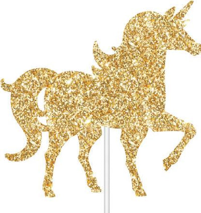 Unicorn Cake Topper Gold image 0