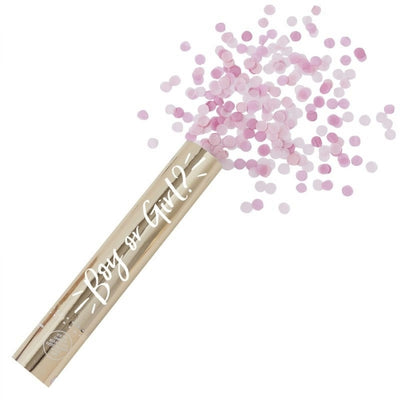 Gender Reveal Gold Popper - Pink image 0