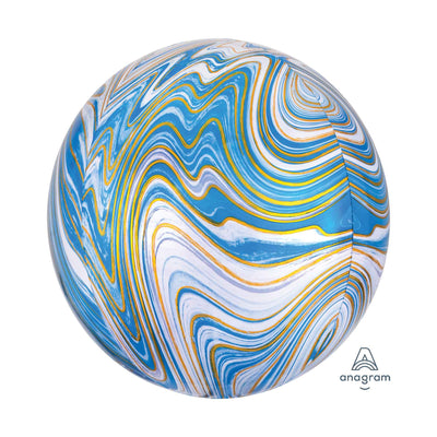 Balloon Orbz 16" Blue Marble image 0