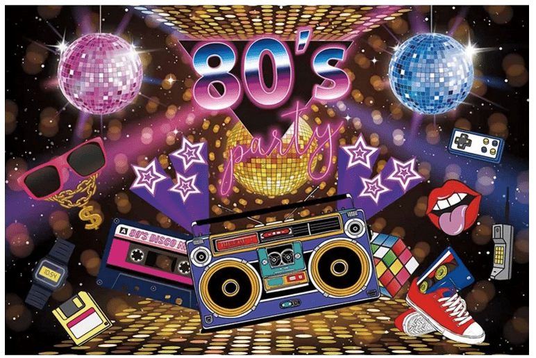 80's Thin Vinyl Fabric Backdrop 150 x 100 cm