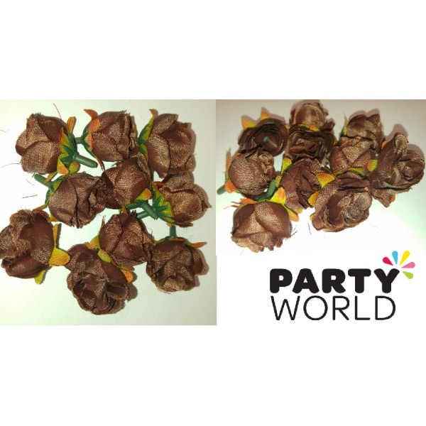 Artificial Brown Rose Flower Head For DIY (10)