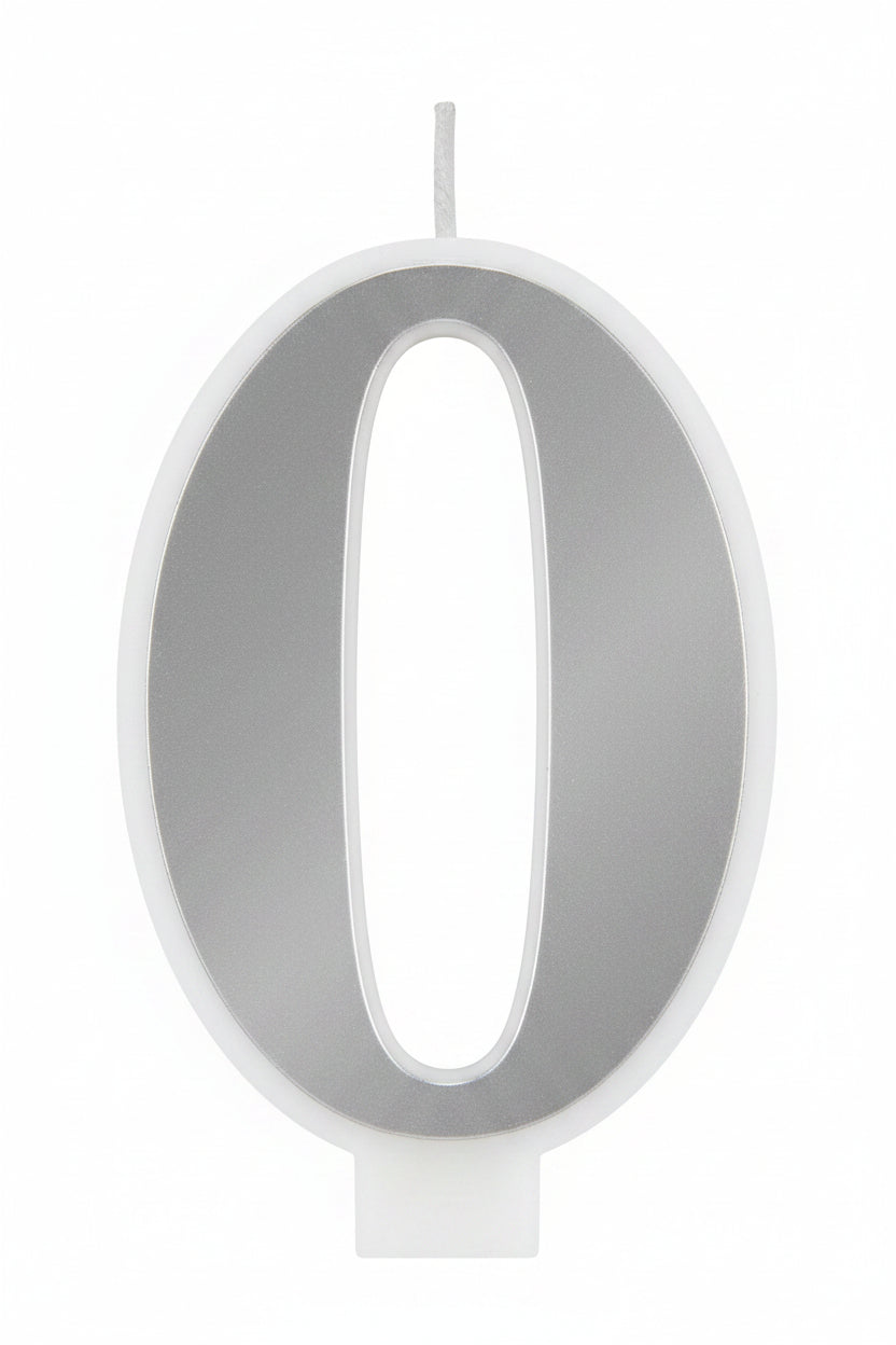 Candle Number 0 Silver image 0