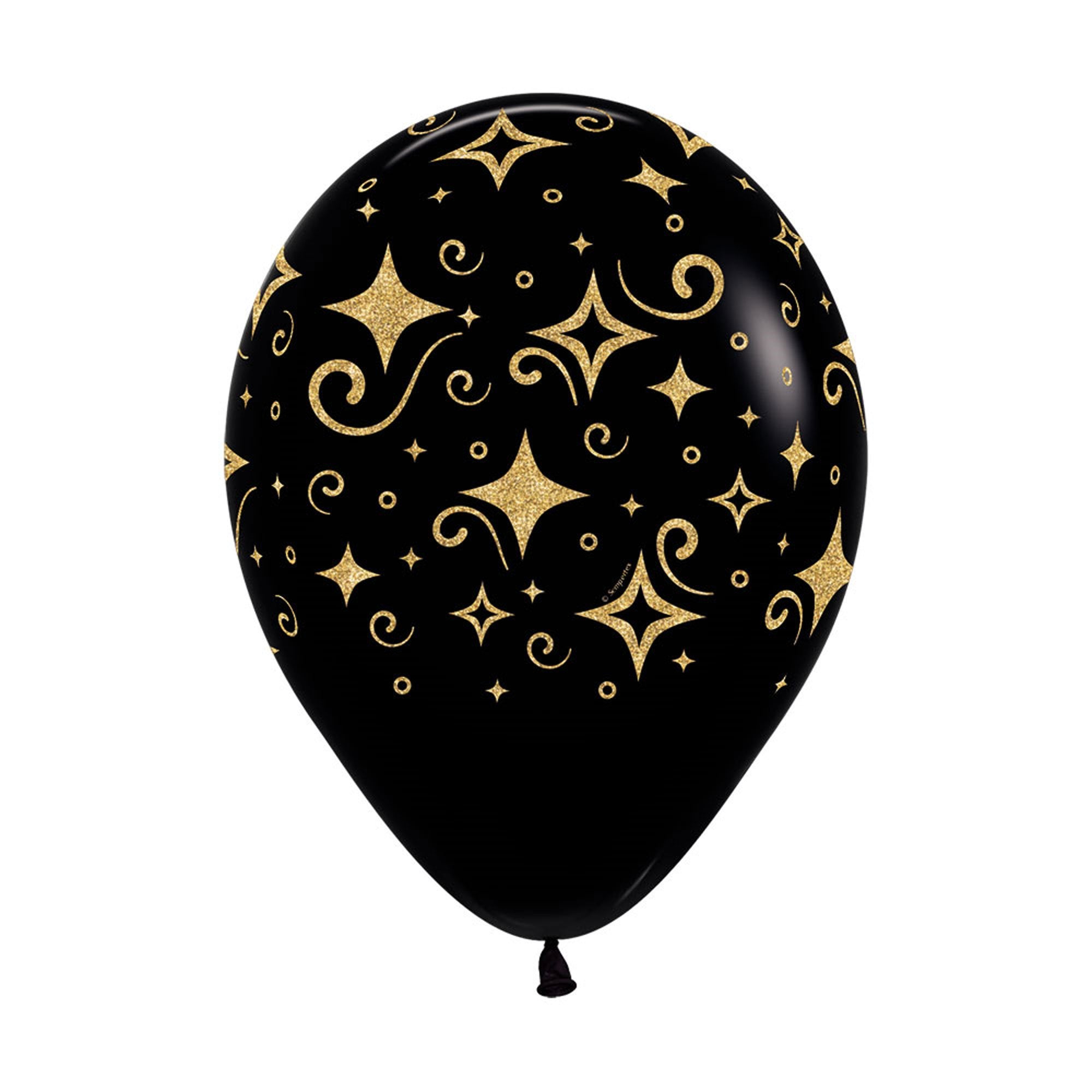 Golden Diamond + Black Balloons - 12pk image 0