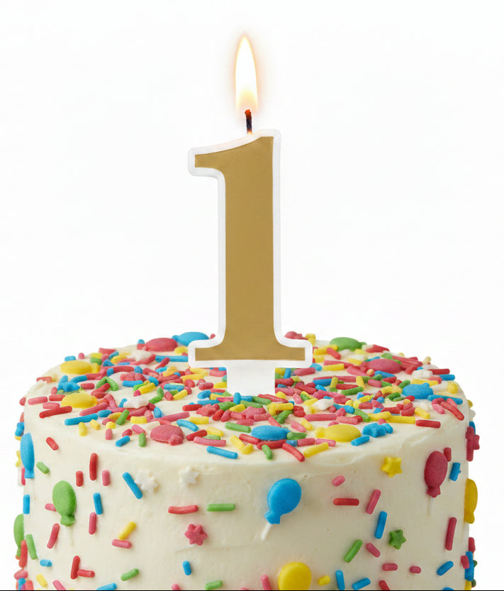 Candle Number 1 Gold image 0
