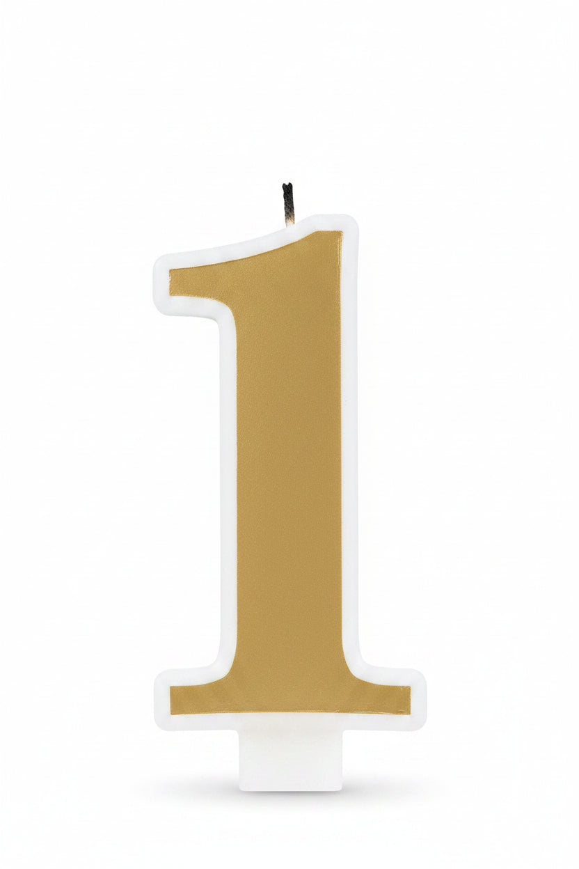 Candle Number 1 Gold image 0