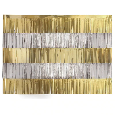 Fringed Backdrop Kit Gold &amp; Silver image 0