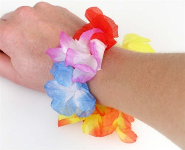 Hawaiian Luau Flower Bracelet 2pk image 0