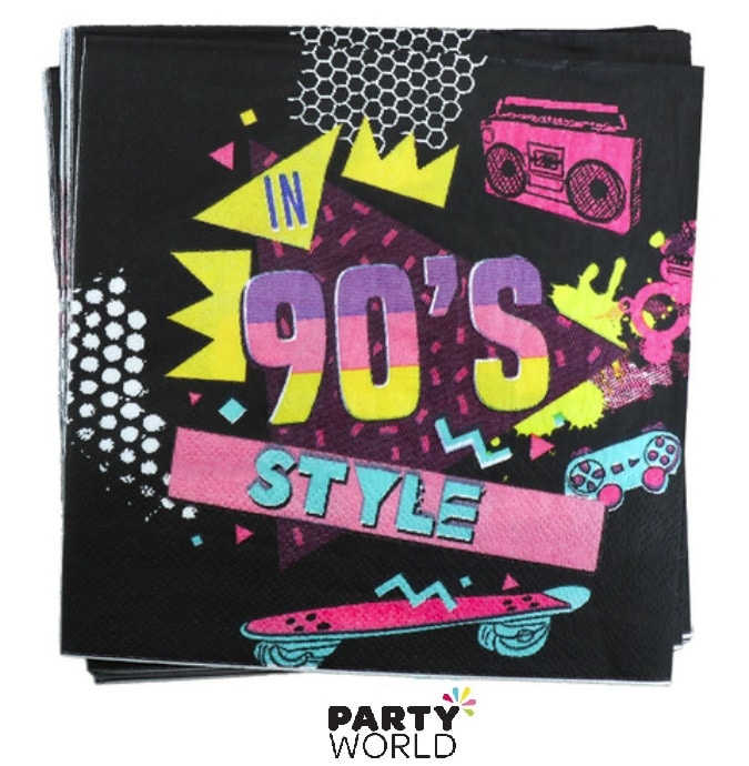 90's Style Luncheon Napkins (20pk)