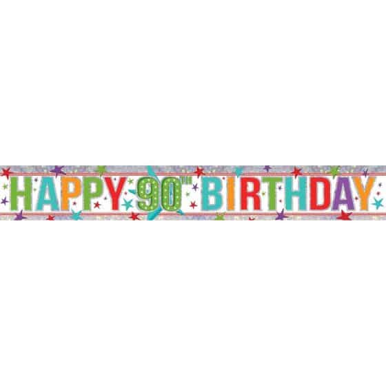 90th Birthday Foil Banner