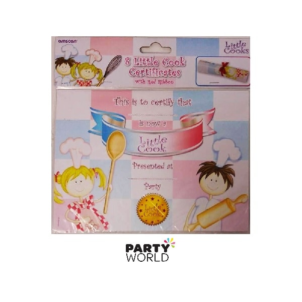 Little Cooks Certificates With Bows (8)