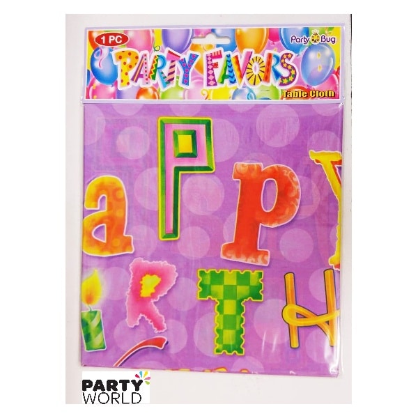 Birthday Design Plastic Tablecover