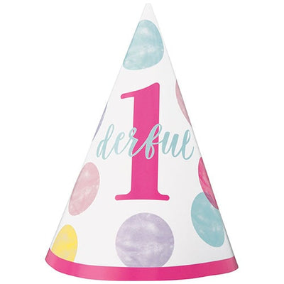 Single 1st Birthday Hat - Pink image 0