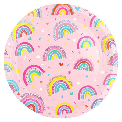 Rainbow Party Plates 8pk image 0