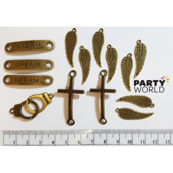 Antique Charms - Wings, Crosses & Dream -V10 (14pk) - 24g