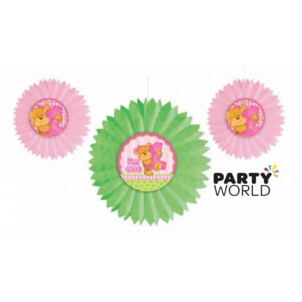 Bears 1st Birthday Tissue Fan - Girl (3)