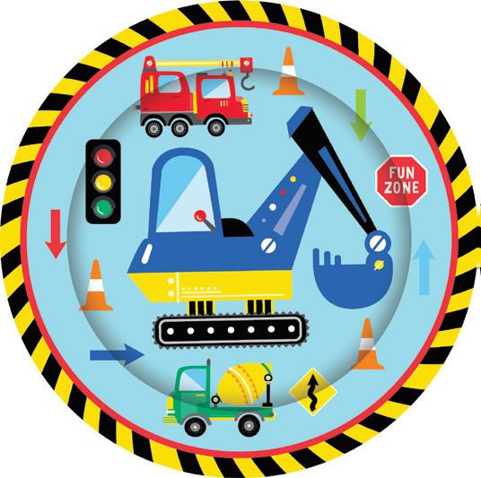 Construction Party Paper Plates 8pk image 0