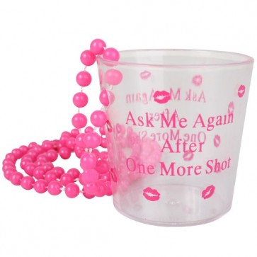 Hens Party Shot Glass on a Bead Necklace