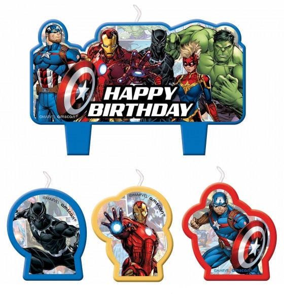 Avengers  Birthday Candle Set 4pk