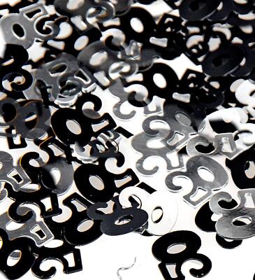 Scatter Confetti 50 - Black and Silver