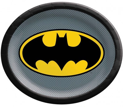 Batman Party Large Oval Paper Plates (8)