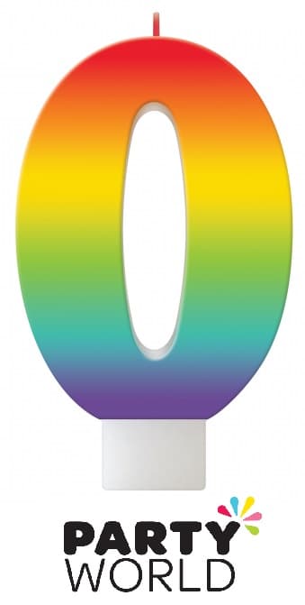 Birthday Celebration Rainbow Candle Number 8