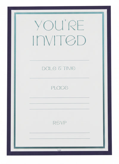 Blue And White Party Invitations 6pk