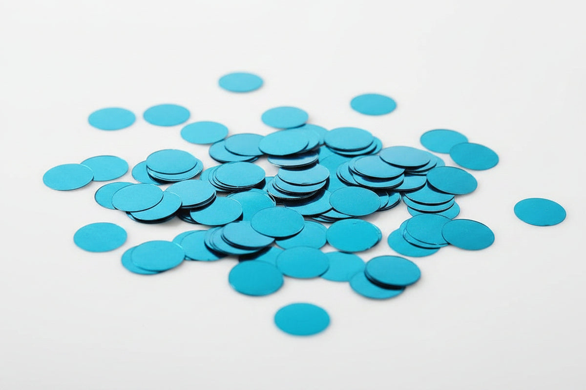 Blue Circles Foil Party Scatters 2cm (28g)