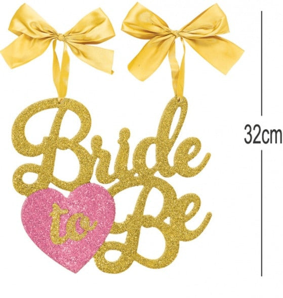 Bride to Be Glittery Banner / Chair Sign