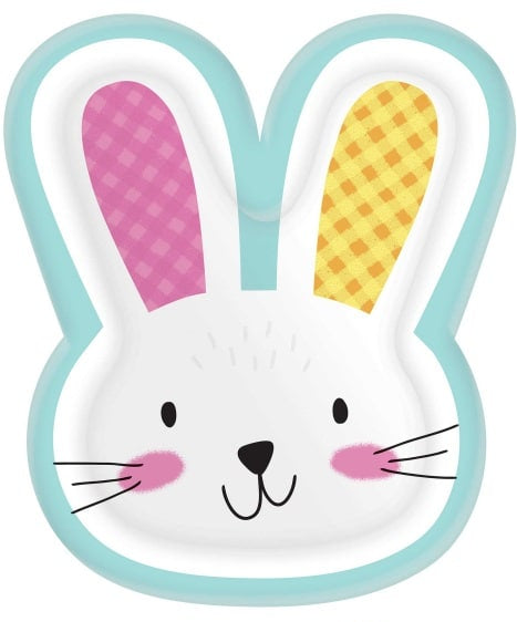 Bunny Party Shaped Paper Plates (8pk)