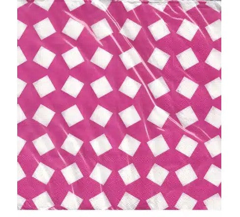 Check Hot Pink Luncheon Napkins (20)