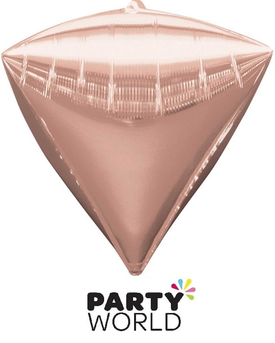 Diamond Rose Gold Shaped Jumbo Foil Balloon