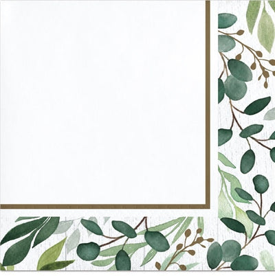 Leaves Party Paper Beverage Napkins (16)