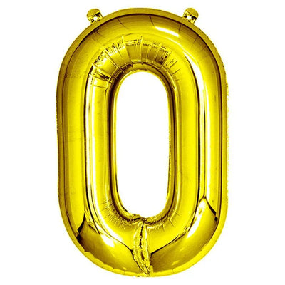 Foil Balloon Number Gold "0"