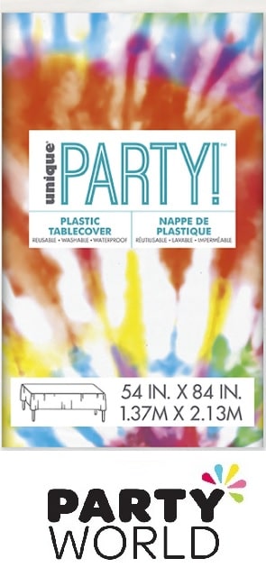 Feeling Groovy Tie Dye Party Plastic Tablecover