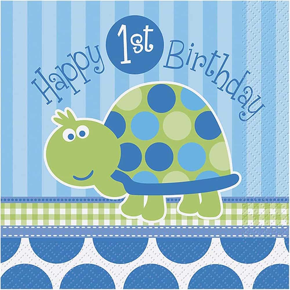 First Birthday Turtle Luncheon Napkin (16)