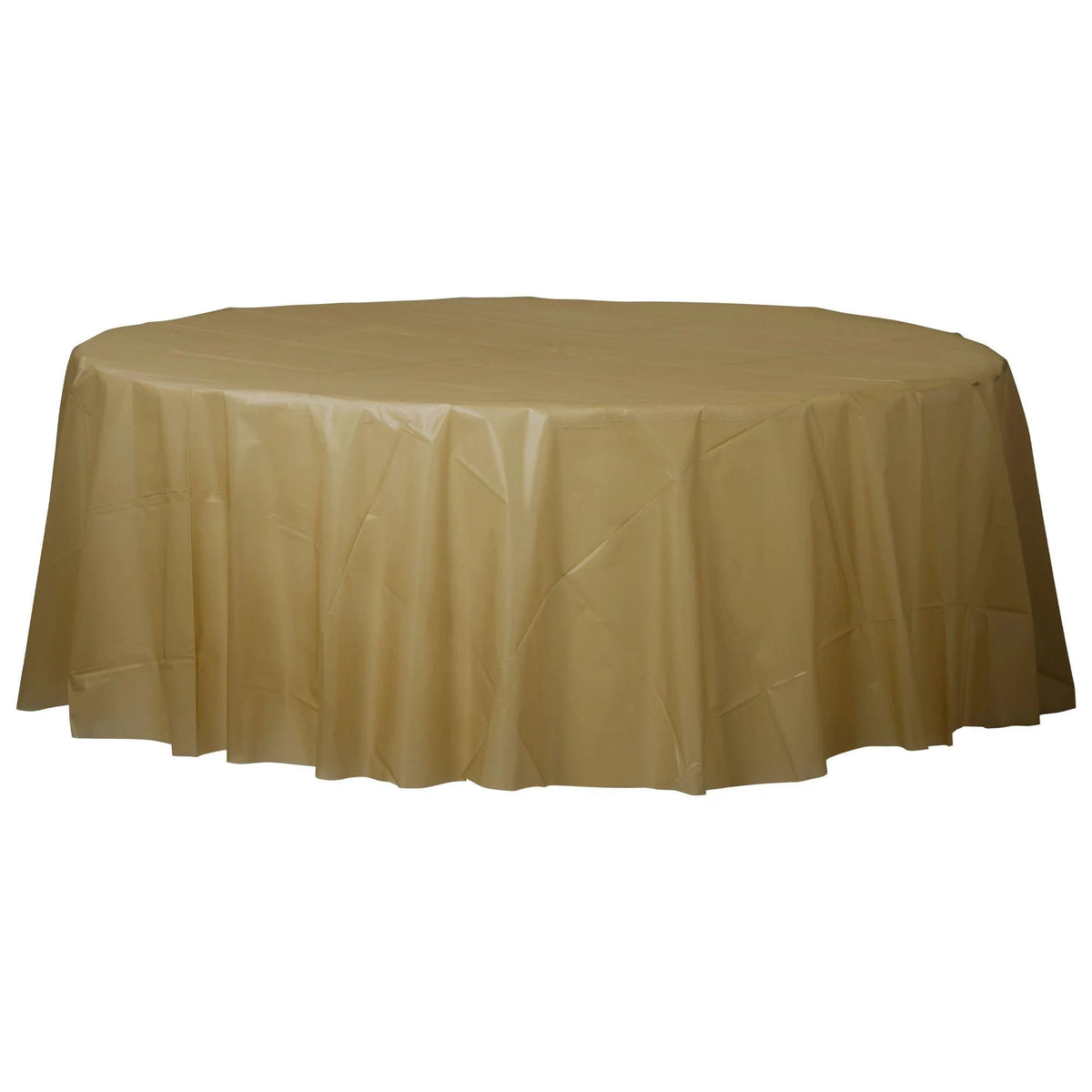Plastic Table Cover Round - Gold