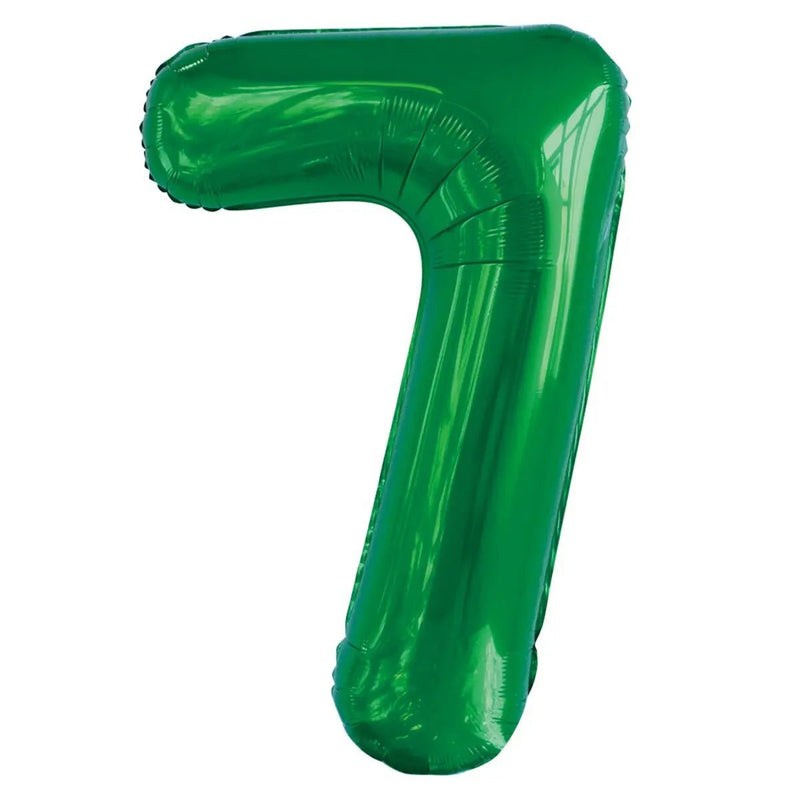 Giant Emerald Green Foil Number Balloon - 7