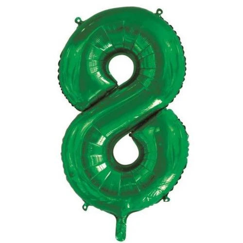 Giant Emerald Green Foil Number Balloon - 8