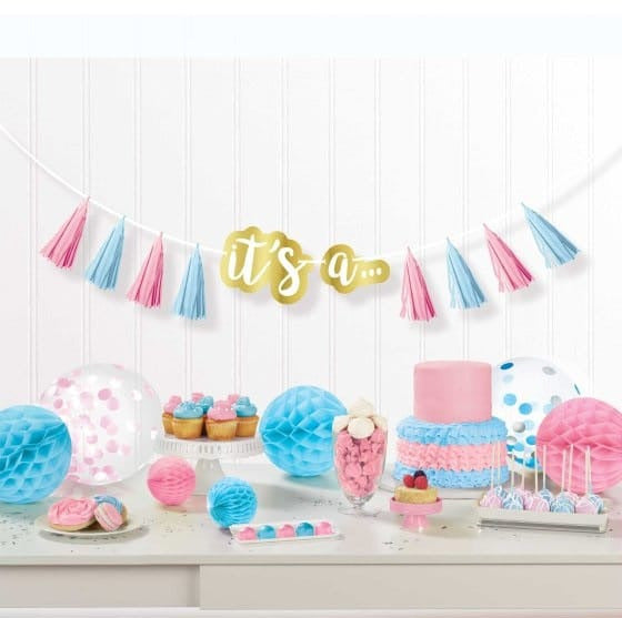 Gender Reveal Tassel Garland