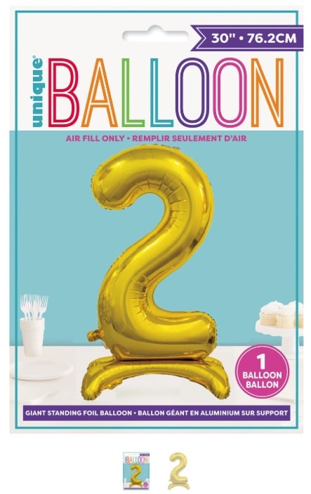 Giant Emerald Green Foil Number Balloon - 2 (Approx. 86cm)