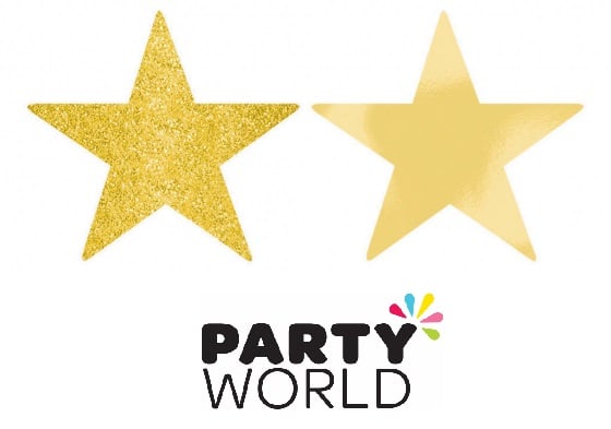 Gold Glitter And Foil Star Cutouts 12.7cm (5pk)
