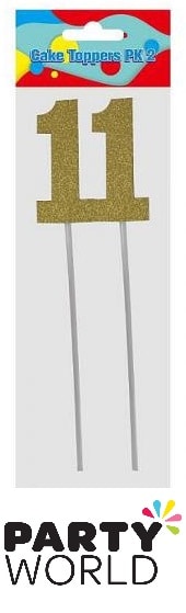 Gold Glitter Cake Topper Number 0 (2)
